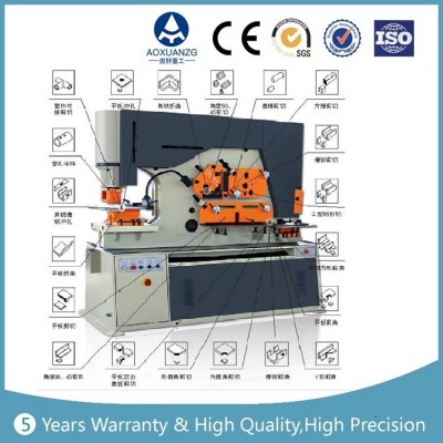 china manufacturer Iron worker machine shearing and punching,hole punch machinie,bending machine